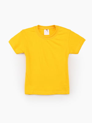 Жовта бавовняна футболка | 6749509