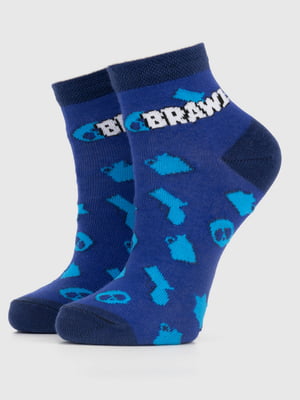 Шкарпетки сині з принтом | 6749512