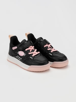 Кросівки для дівчинки чорно-рожеві | 6749734