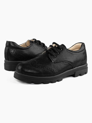 Чорні туфлі на шнурівці | 6750133