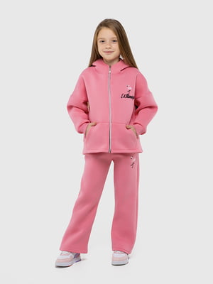 Спортивний костюм рожевий: толстовка і штани | 6750383