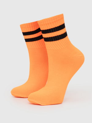 Шкарпетки оранжеві зі смужками | 6750401