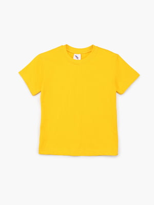 Жовта бавовняна футболка | 6750627