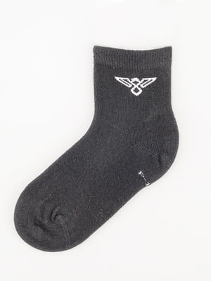 Чорні шкарпетки з принтом (18-20 р.)  | 6747944
