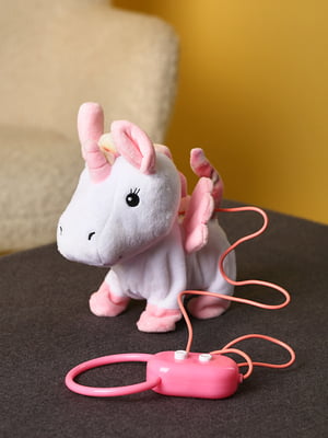 М”яка інтерактивна іграшка “Конячка” біло-рожевого кольору | 6750069