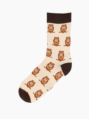 Різнокольорові шкарпетки в принт (40-46 р.)  | 6750175