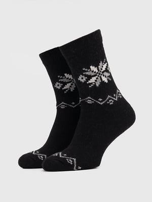 Чорні шкарпетки з принтом (36-40 р.) | 6750365