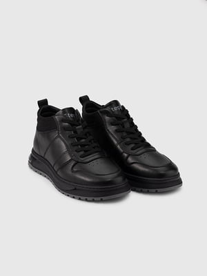 Шкіряні чорні черевики | 6750907