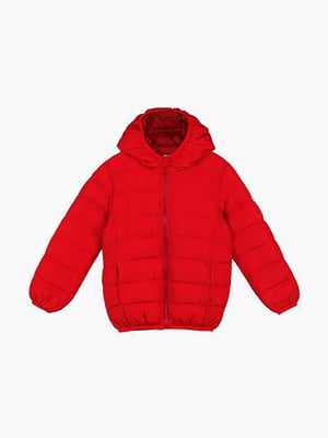Червона демісезонна куртка з капюшоном | 6751077