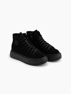 Замшеві чорні черевики | 6751156