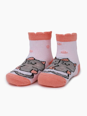 Шкарпетки рожеві з малюнком Киця (8-10 р.) | 6751320
