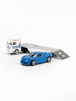 Біло-синя іграшкова вантажівка | 6752341