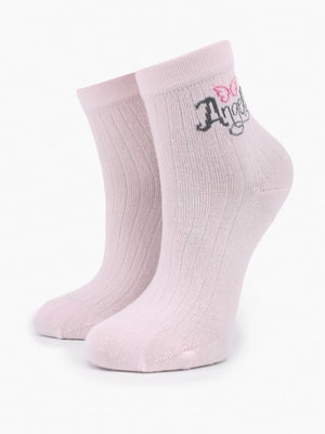 Шкарпетки (18-20) рожеві з принтом | 6752553