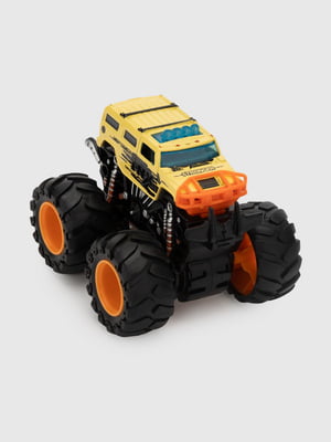 Жовта іграшкова машинка на масивних колесах | 6752564