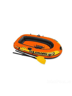 Полуторамісний надувний човен  Explorer Pro 200 оранжевого кольору | 6752829