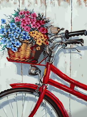 Набір для розпису по номерах “Квіти у кошику велосипеда” | 6752857