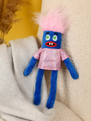 М'яка іграшка синя, однотонне волосся сосиска (40 см) | 6753281
