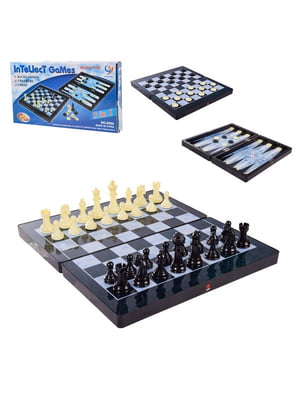 Шахи  (3 в 1): шахи, шашки, нарди у коробці (32х18 см)  | 6753367
