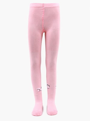 Колготи для дівчинки рожеві з малюнком (98-104 см) | 6753967