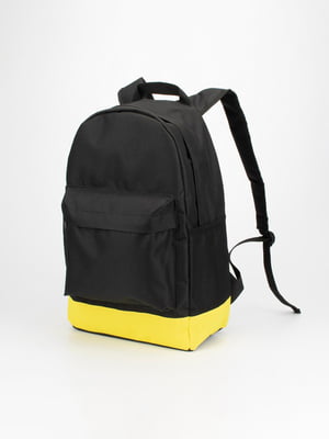 Рюкзак спортивний чорний з жовтим дном | 6754005