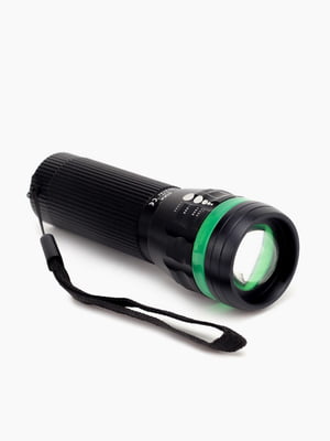 Ліхтарик ручний на батарейках ZOOM Зелений Omer BM-310 | 6754227