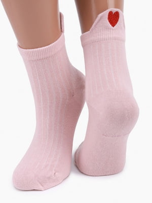 Шкарпетки (36-40)  пудрового кольору | 6754543