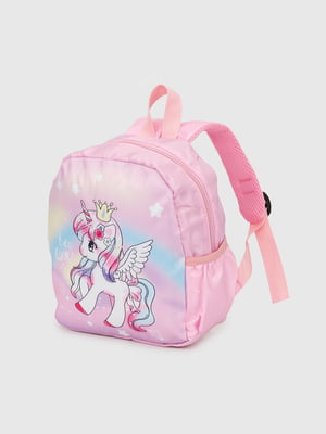 Рюкзак дошкільний рожевий з принтом | 6754643
