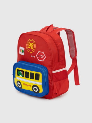 Рюкзак червоний з автобусом на кишені | 6754668