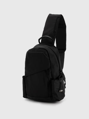 Текстильна чорна сумка через плече  | 6754728