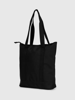 Стьобана чорна сумка-шопер | 6754763