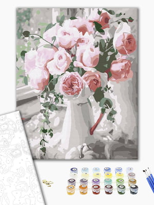 Картина за номерами “Букет ніжних троянд” | 6754838