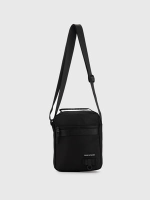 Текстильна чорна сумка через плече  | 6755142