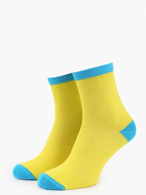 Шкарпетки (23-25) жовто-блакитного кольору | 6755163