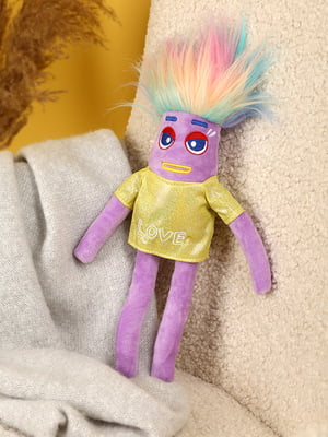 М'яка іграшка фіолетова веселкове волосся сосиска (40 см) | 6755782
