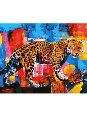 Набір для розпису по номерах "Яскравий леопард" (40x50 см) | 6755791