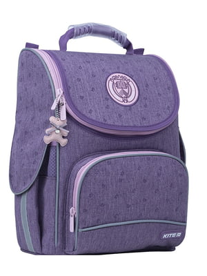 Рюкзак каркасний та брелок фіолетовий (35x25x13) | 6755801