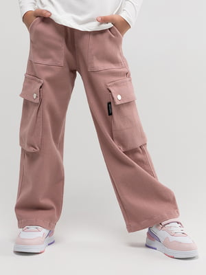 Штани карго для дівчинки рожеві | 6756436