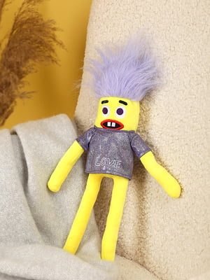 М'яка іграшка жовта однотоне волосся сосиска (40 см) | 6756444