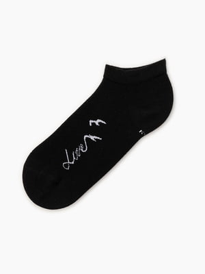 Шкарпетки чорні з принтом | 6756944