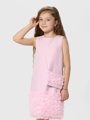 Сукня бальна рожева з візерунком  | 6757258