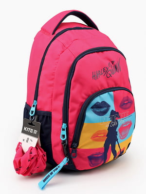 Рюкзак шкільний, баф та брелок рожевий | 6757845