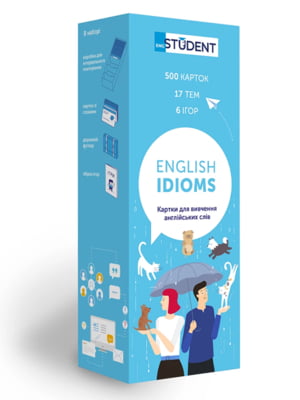 Картки англійських слів English student Idioms (500 шт.) | 6756903