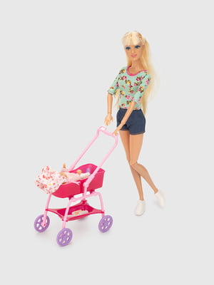 Набір ляльок "Прогулянка" з немовлям та аксесуарами  | 6757366