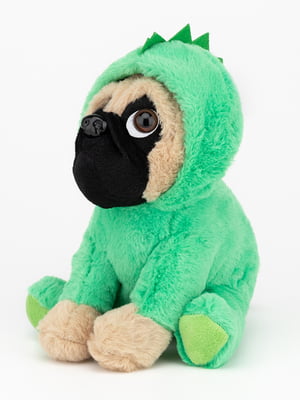 М'яка іграшка зелена Мопс в одязі (20 см) | 6758198