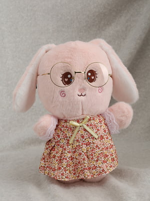 М'яка іграшка зайчик в сукні рожевий | 6758417