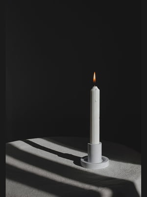 Декоративна соєва свічка столова без аромату (18х2,5 см) | 6763931