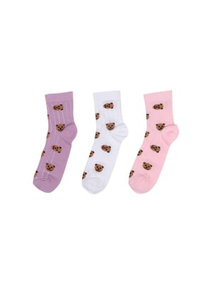 Комплект бавовняних різнокольорових шкарпеток | 6764253