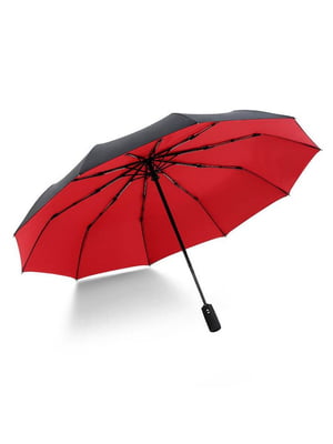 Зонт красный складной 10-ти спицевый, полный автомат с двойным куполом | 6764586