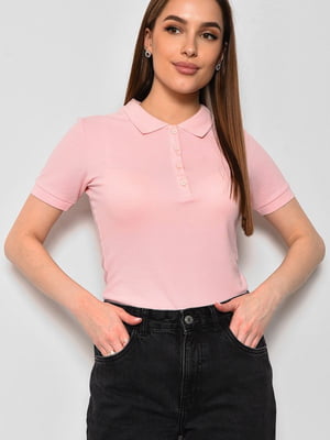 Базова футболка-поло рожевого кольору | 6768936