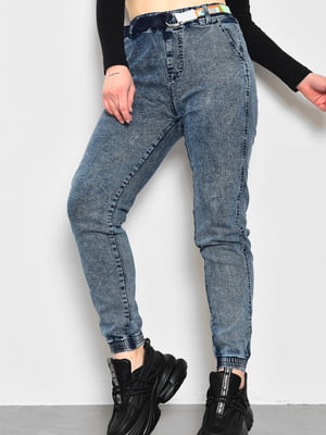 Сині напівбатальні джинсові джогери | 6768989